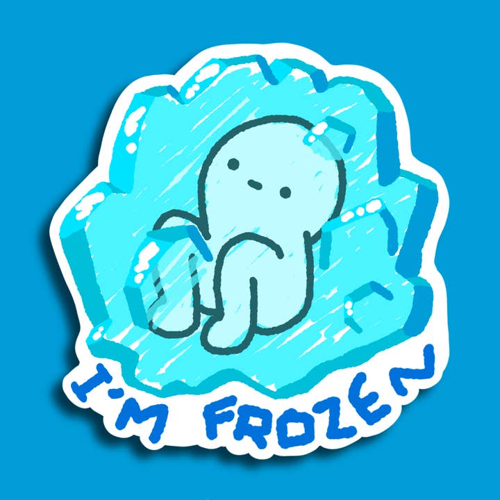 I’m frozen - Sticker for wholesale by Comfy Sprout Co