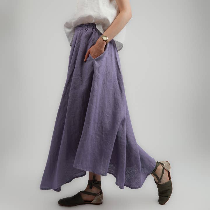 POPPY Maxi Circle Skirt with Pockets for wholesale by Knotium