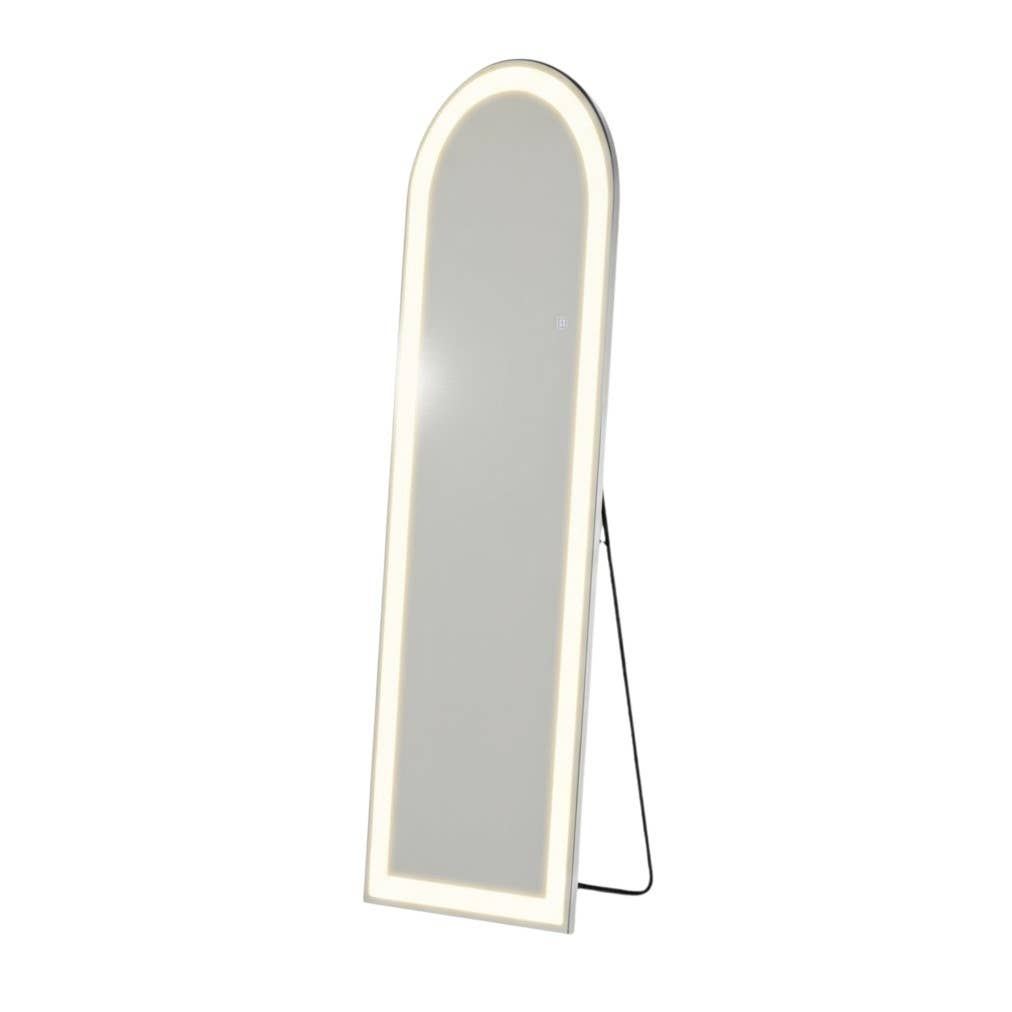 HomeRoots - Wholesale Vanity Mirror - 60" Clear Arch Lighted Freestanding and Wall Mount Frameless Full Length Mirror0