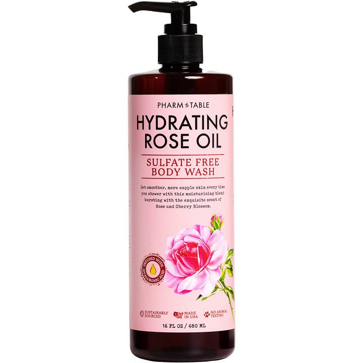 Kira Labs - Wholesale Body Wash/Shower Gel - Pharm to Table Hydrating Rose Body Wash Sulfate-Free 480ml