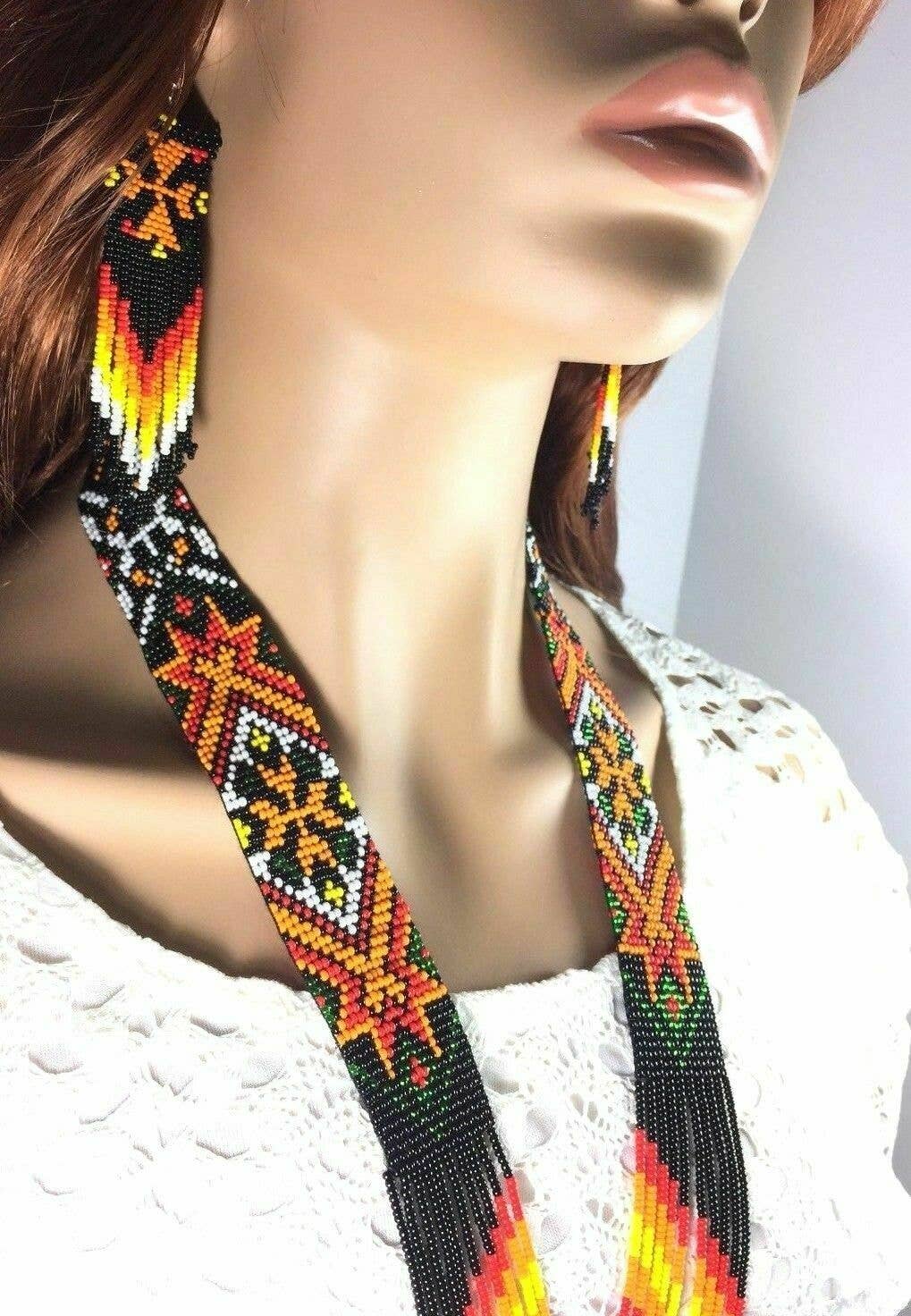African Stile Etnico Masai Pelle & Perline Fermaglio Barretta Per Capelli 