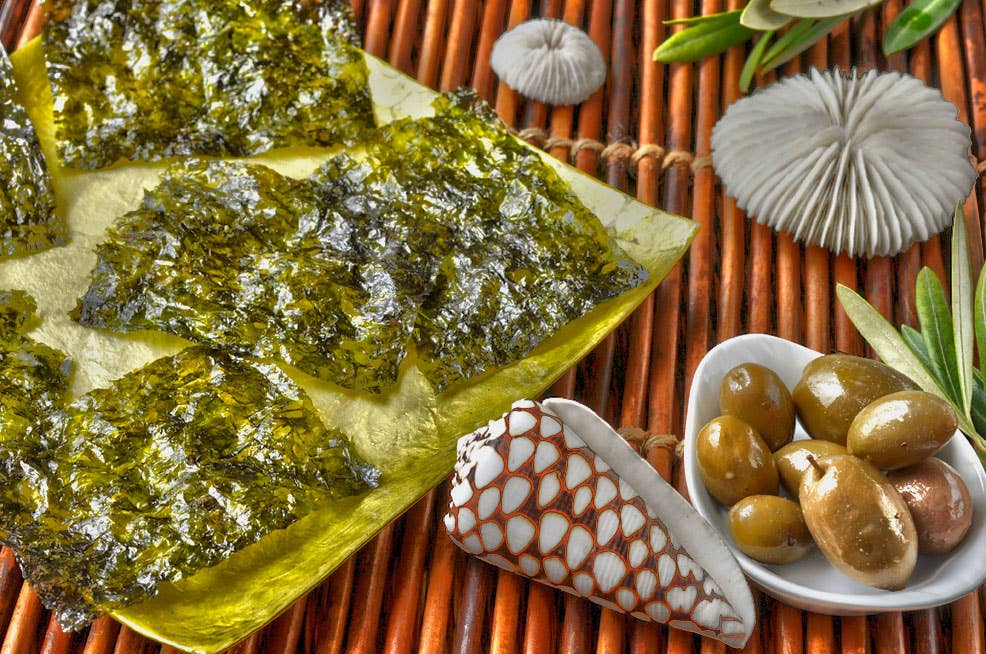 SEAWEED MARKET - Wholesale Puffed Snack - Sea Crunchy Seaweed Snacks with Olive Oil 10g x 12pcs3