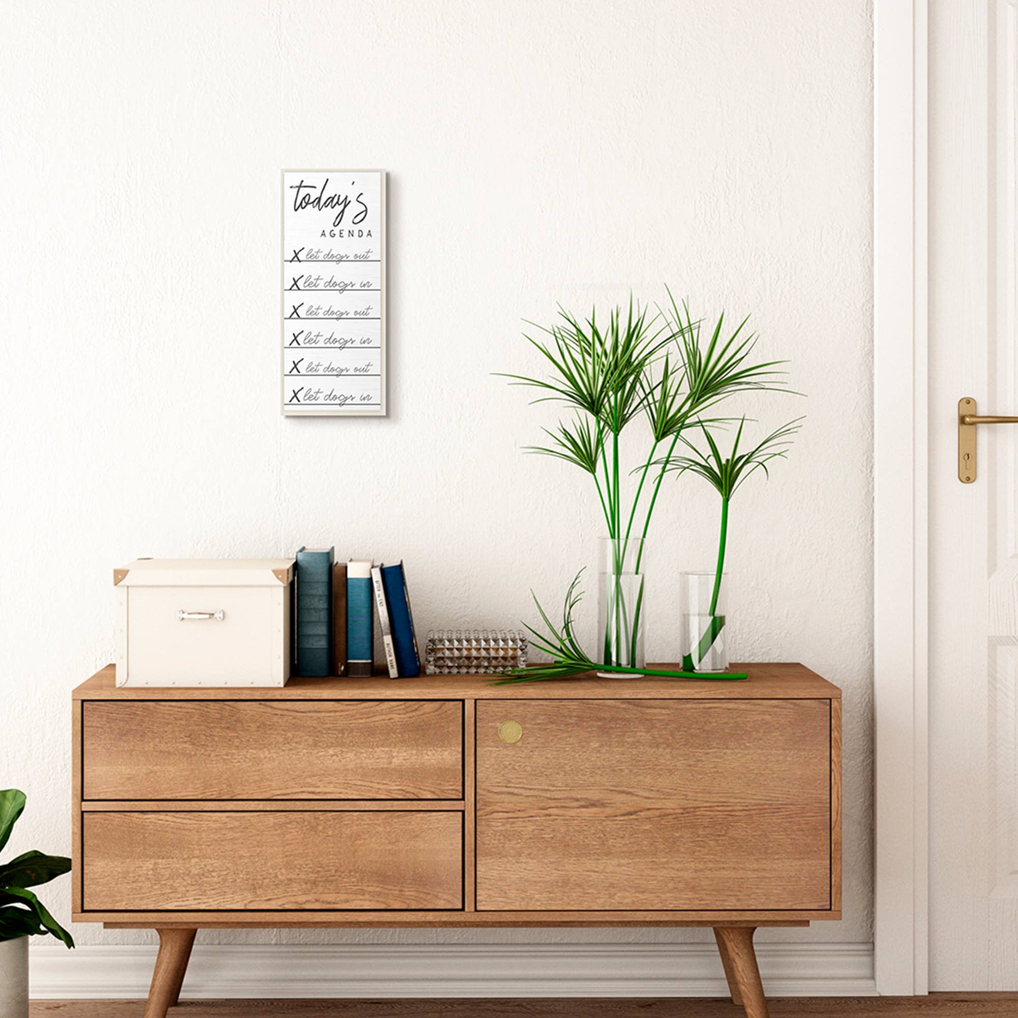 Stupell Industries – wholesale Plaque – Today's Agenda Taking Dog Out Funny Checklist1