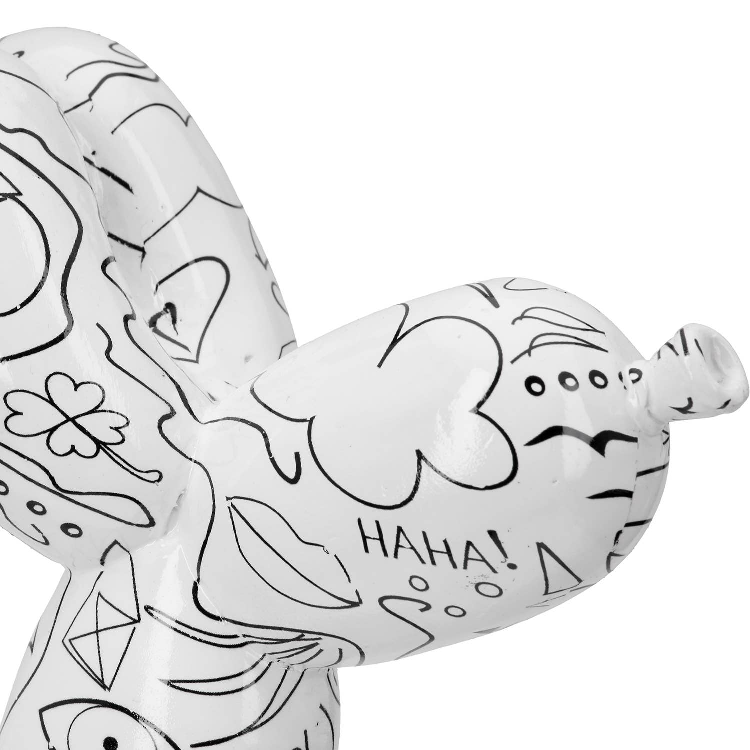 Modern style dog figure, white H.23 cm for wholesale on Faire4