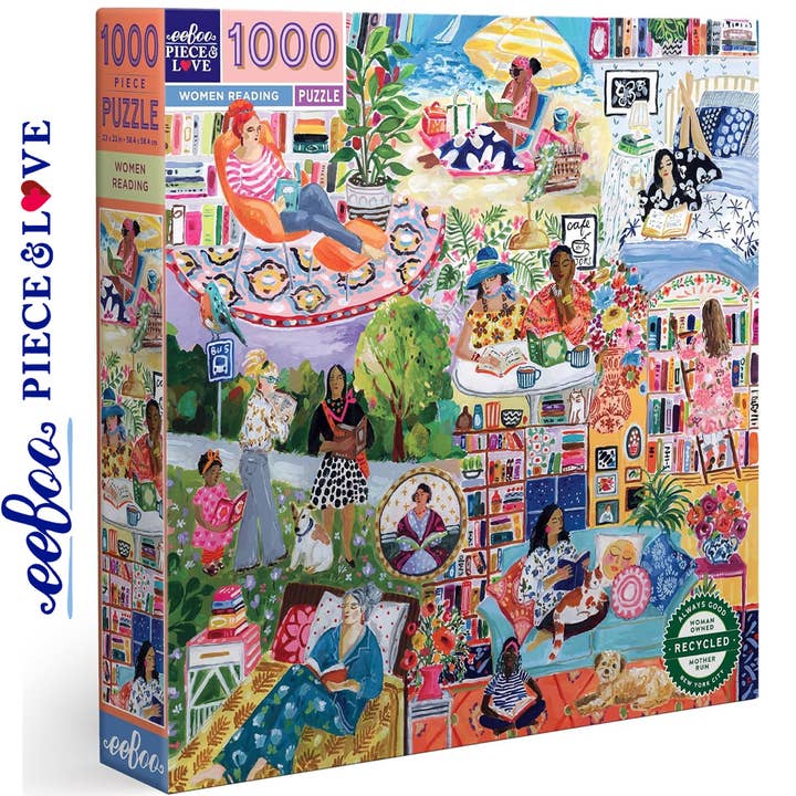 eeBoo WOMEN READING 1000 pc Square Jigsaw Puzzle Super Deluxe PZTWRD for wholesale by Hobby-lines
