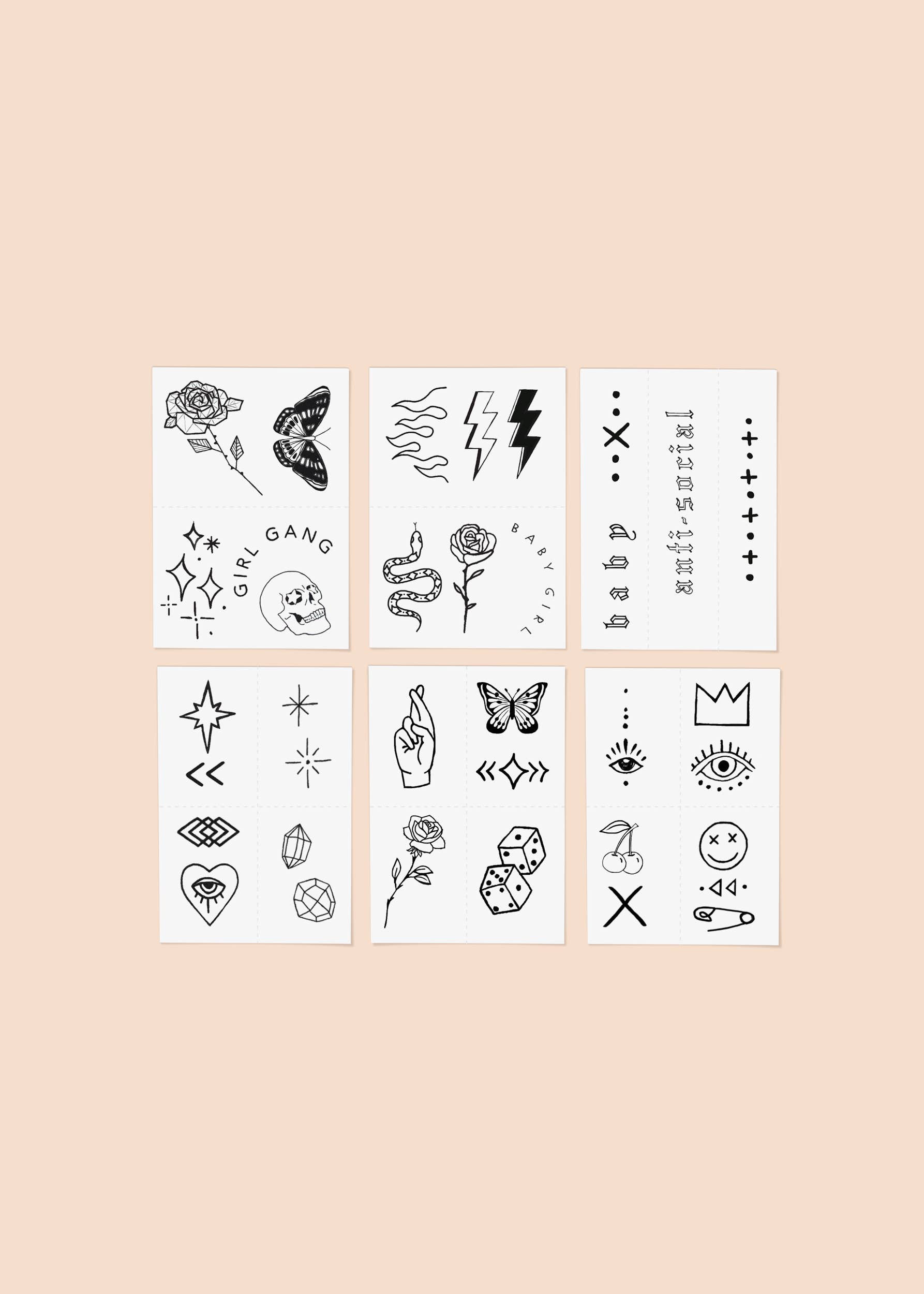 INKED by Dani - Wholesale Temporary Tattoo - Bad Babe Temporary Tattoo Pack14