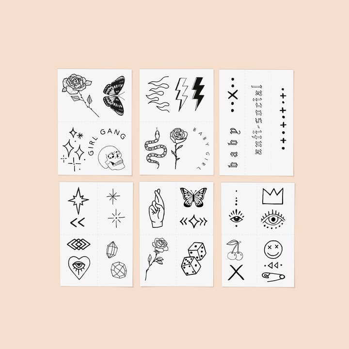 INKED by Dani - Wholesale Temporary Tattoo - Bad Babe Temporary Tattoo Pack14