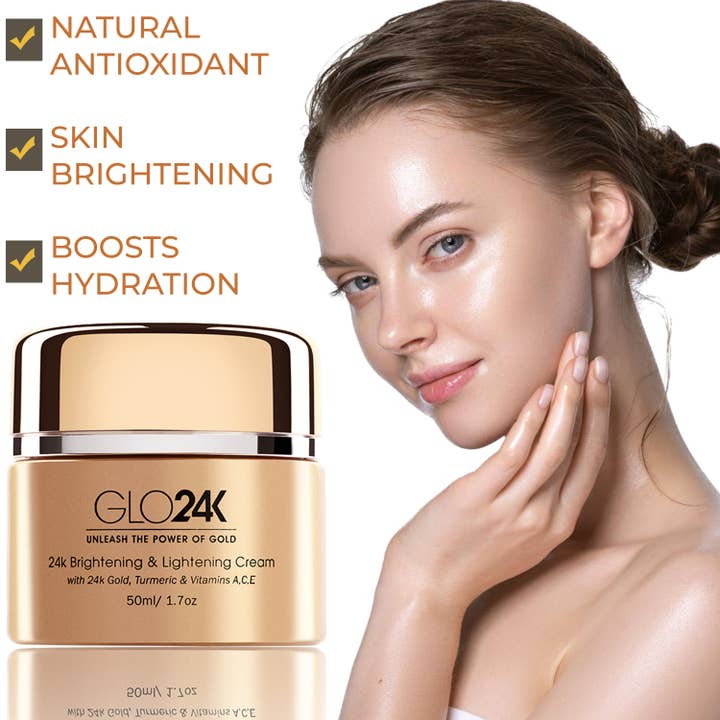 GLO24K – wholesale Anti-aging moisturiser – 24K Brightening & Lightening Cream with 24k Gold & Turmeric4