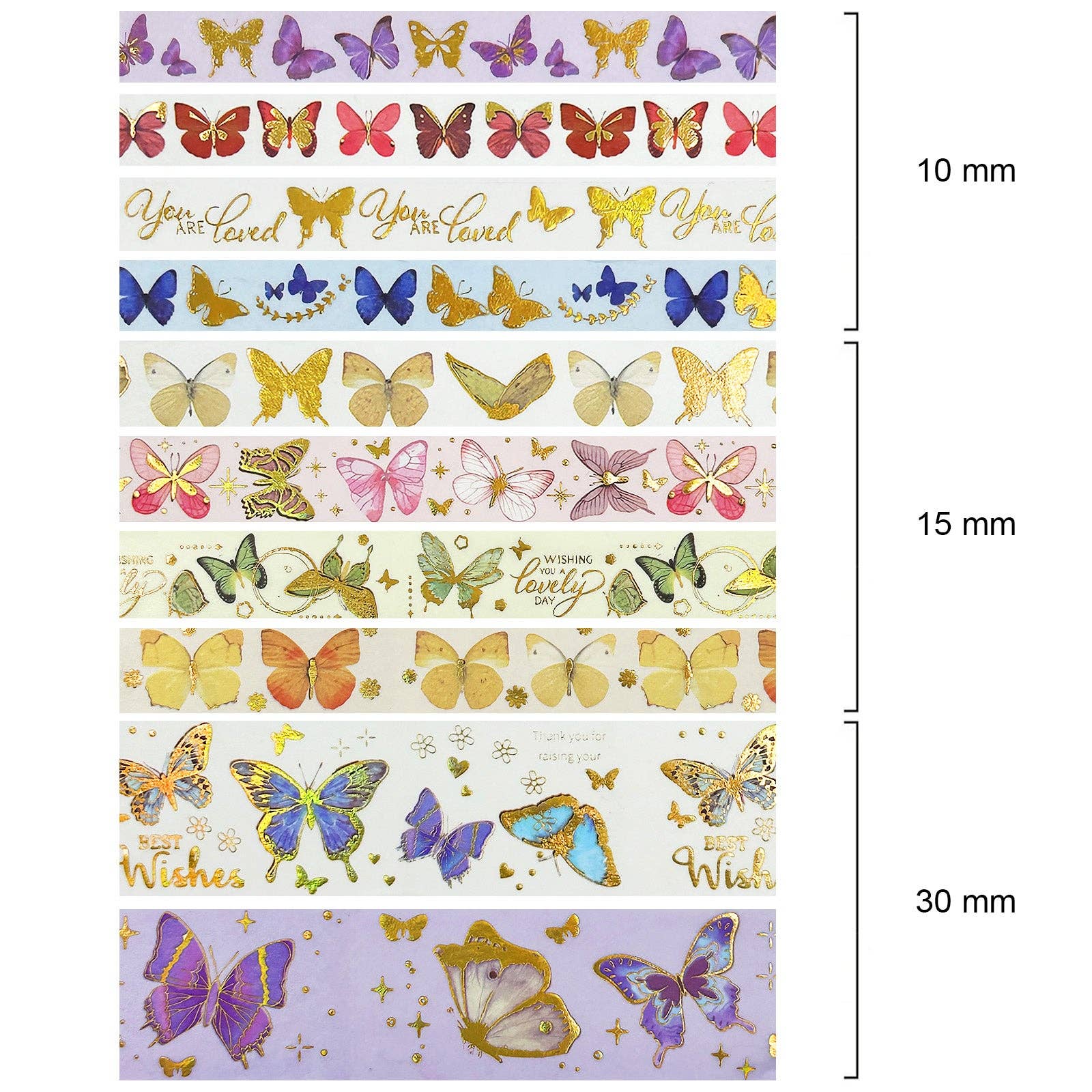 Wrapables.com - Wholesale Washi Tape - Wrapables Decorative Gold Foil Washi Tape Box Set15