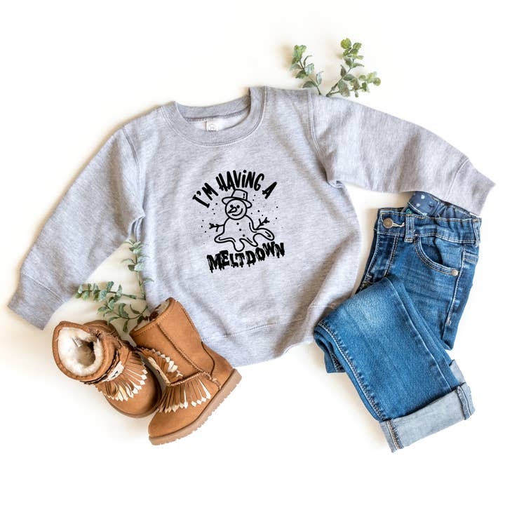 Hter um Boneco de Neve | Sweatshirt de Criança por atacado de The Juniper Shop Wholesale