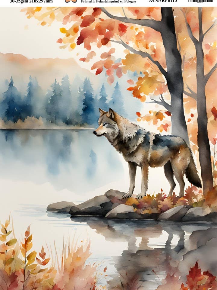 Ninny's Decoupage Rispapir - Efterårsulv for engroshandel hos Ninnys Napkins