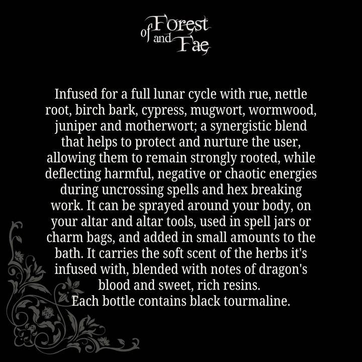 of Forest and Fae - Wholesale Meditation Supplies - Uncrossing Hex Breaking Spray • Crystal Infused • Witchcraft