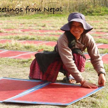 Luna-Leena - handmade in Nepal - Wholesale Notebook - notebook A5 - heart print - red - handmade eco paper4