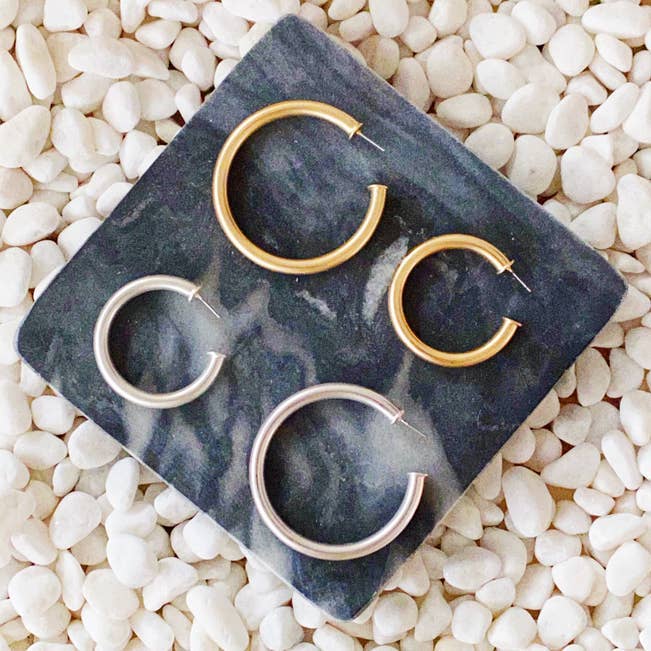 Ellison+Young - Wholesale Hoop Earrings - Upper Class Taste Hoop Earrings