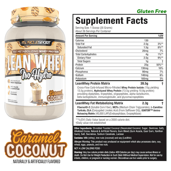 MuscleSport - Wholesale Protein/superfood powder - Lean Whey® Iso Hydro Gourmet Protein 2lb - Limited Edition53