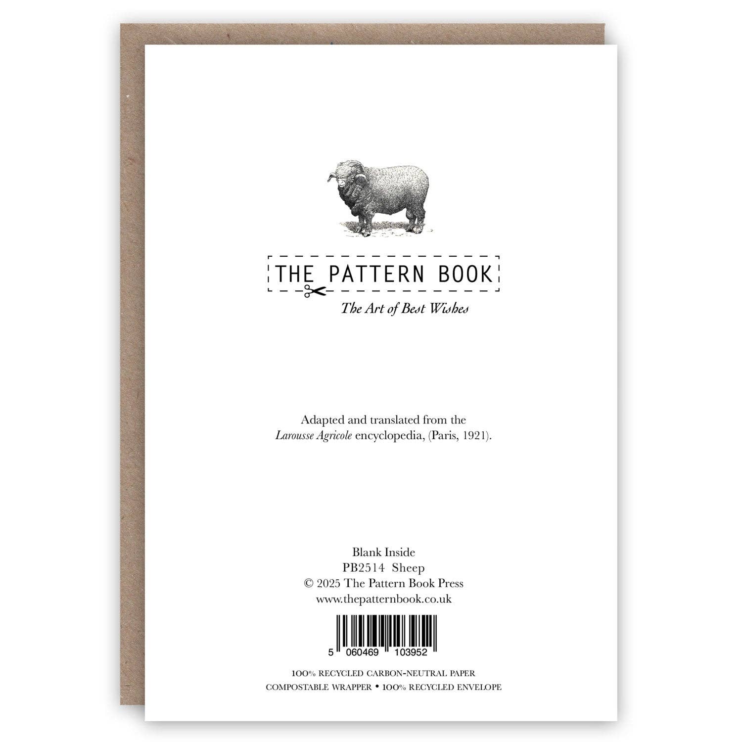 The Pattern Book - Wholesale Everyday Greeting Card - Sheep1