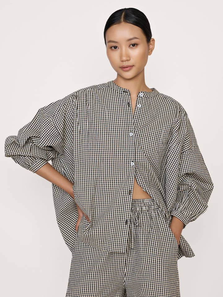Francoise Top - Gingham for wholesale by LAUDE the Label