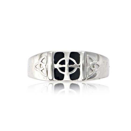 The Irish Jewelry Company - Wholesale Signet Ring - Men's Celtic Cross Signet Ring1