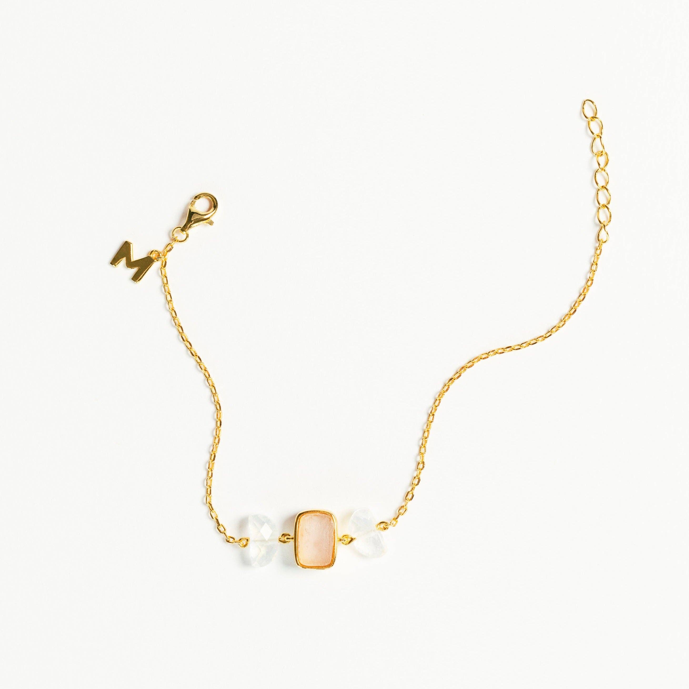 MAMASTE - Wholesale Charm/Dangle Bracelet - Harmony & Love MAMASTE (Rose Quartz)5