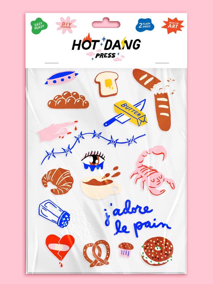 J'Adore Le Pain Bettwäsche-Set für den Großhandel von Hot Dang Press