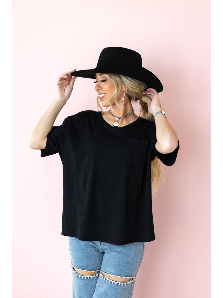 Andrée by Unit - Wholesale Knit Top - Women's - Ribbed Boyfriend Style Oversized Top
