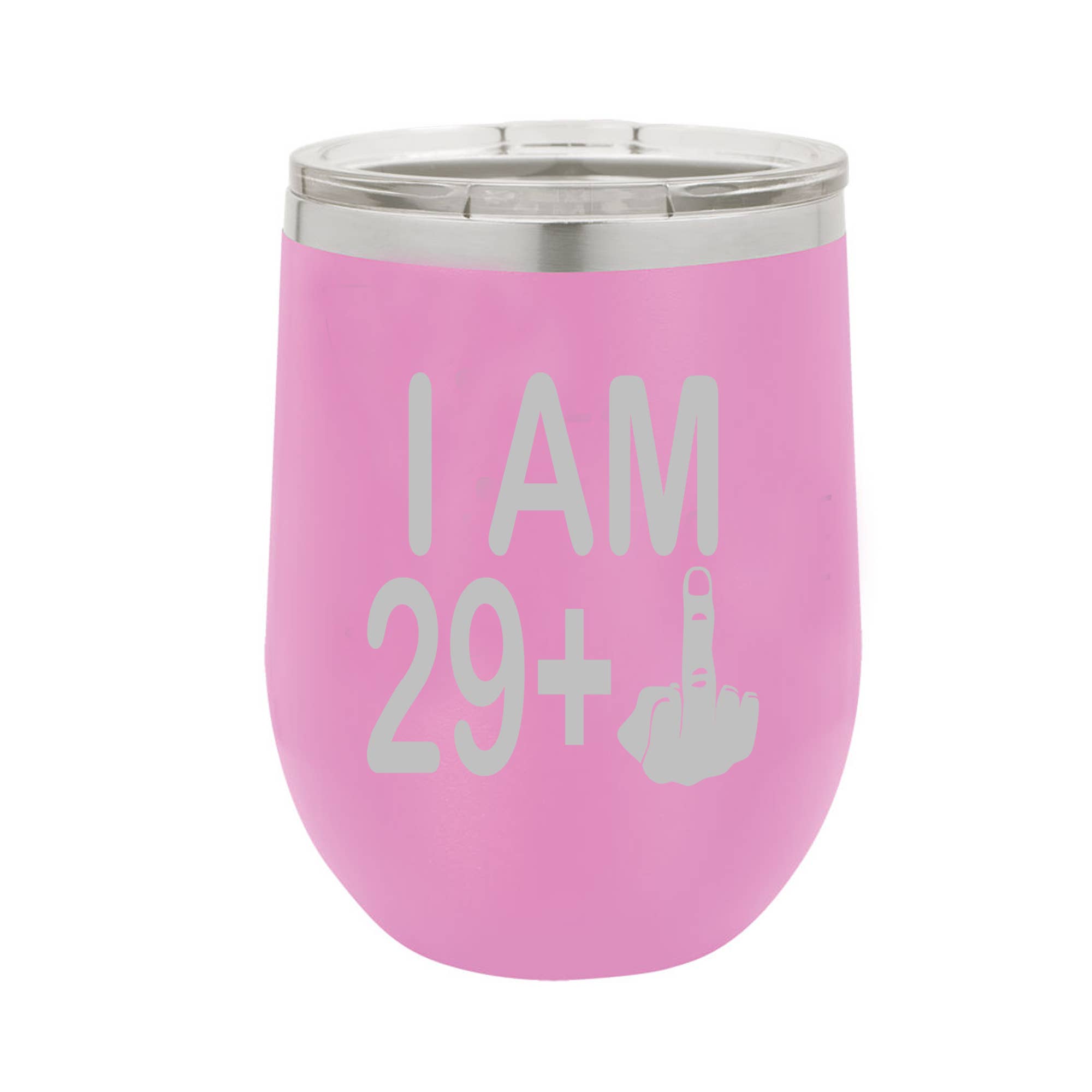 Calm Down Caren – wholesale Isolerade dryckesvaror – Jag är 29 + långfingret Polar Wine Tumbler - 30: e födelsedag