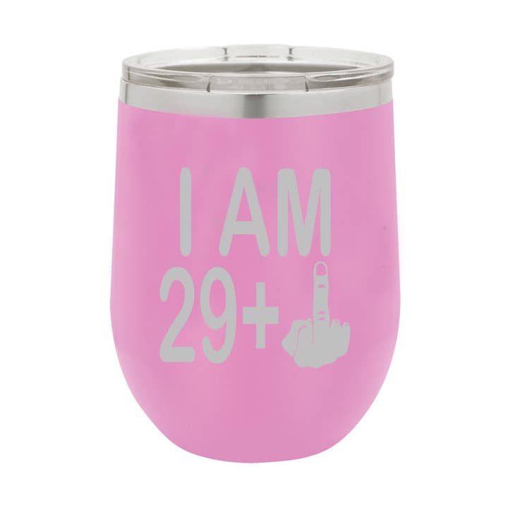 Calm Down Caren - Wholesale Insulated Mug/Tumbler - I am 29 + Middle Finger Polar Wine Tumbler - 30th Birthday4