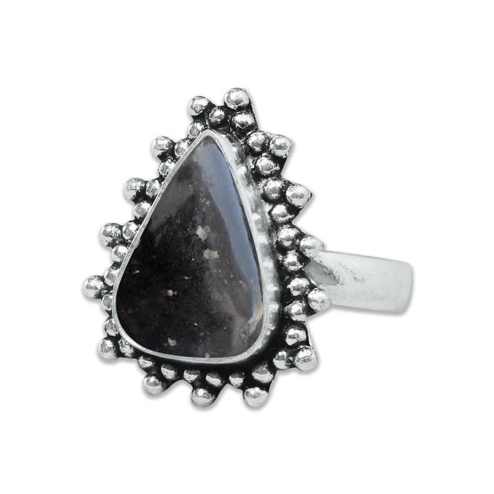 Handmade Jewels - Wholesale Multi-Stone Ring - Nuummite Rings – Handmade, Silver-Plated, Grounding (Made To Order)9