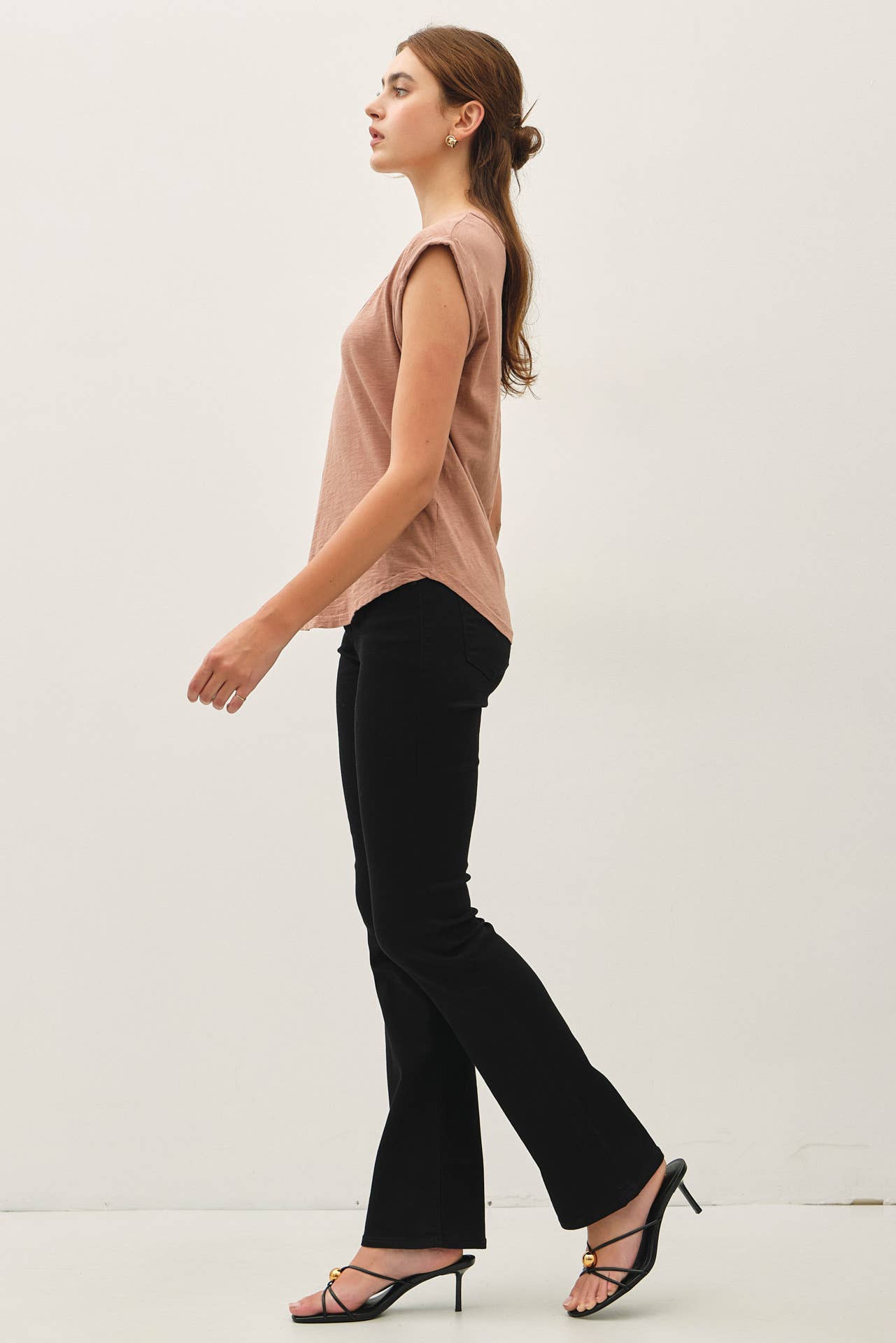 Be Cool - Wholesale T-Shirt - Women's - NEW COLOR-BASIC CAP SLEEVE GARMENT DYED TOP23