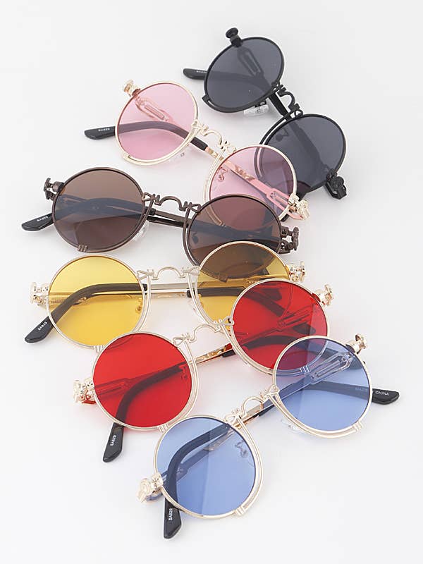 Bright Tinted Round Sunglasses for wholesale by Shop Neighbors