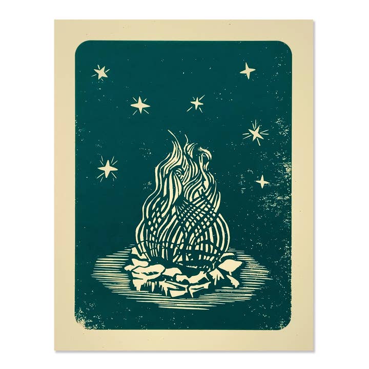 Starfangled Press - Wholesale Art Print - Campfire Screenprint Art Print