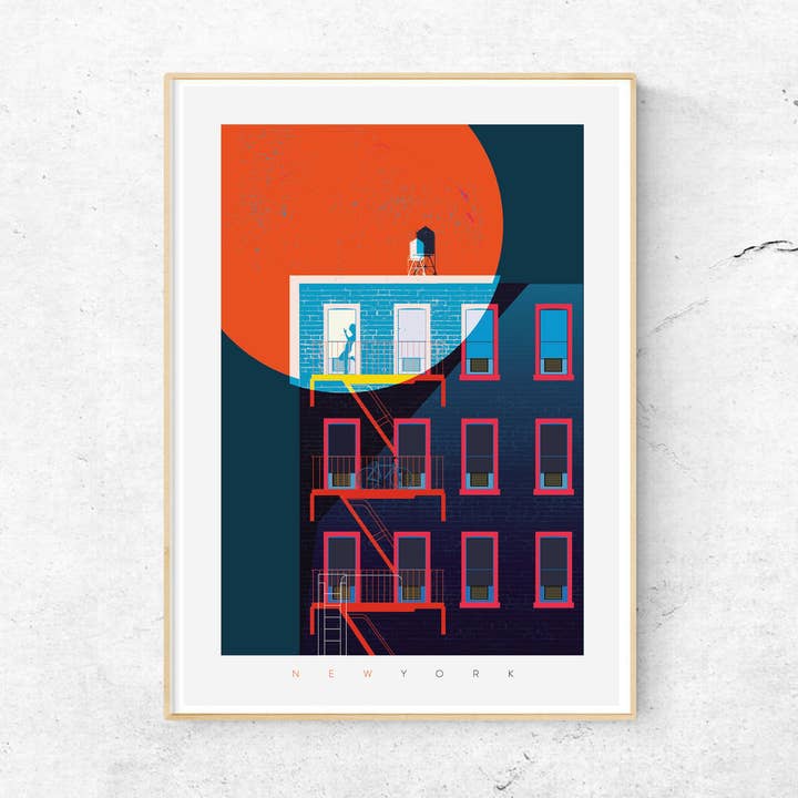 Impressão artística New York Noir por atacado de EYE FOR LONDON PRINTS