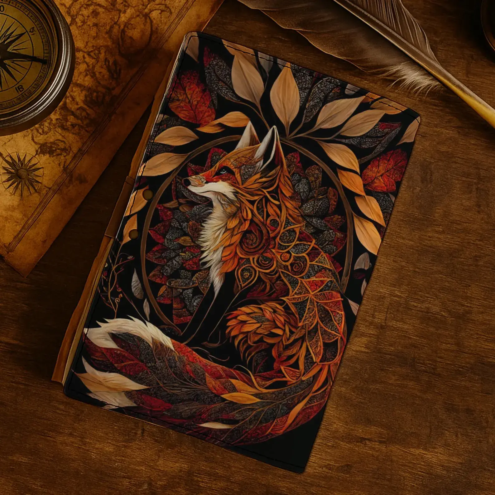 MNM HANDICRAFTS - Wholesale Journal/Diary - Fox Grimoire Handmade Magical Spellbook leather Journal 1