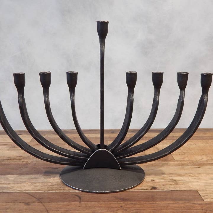 Classic Curve Menorah for wholesale by Blackthorne Forge