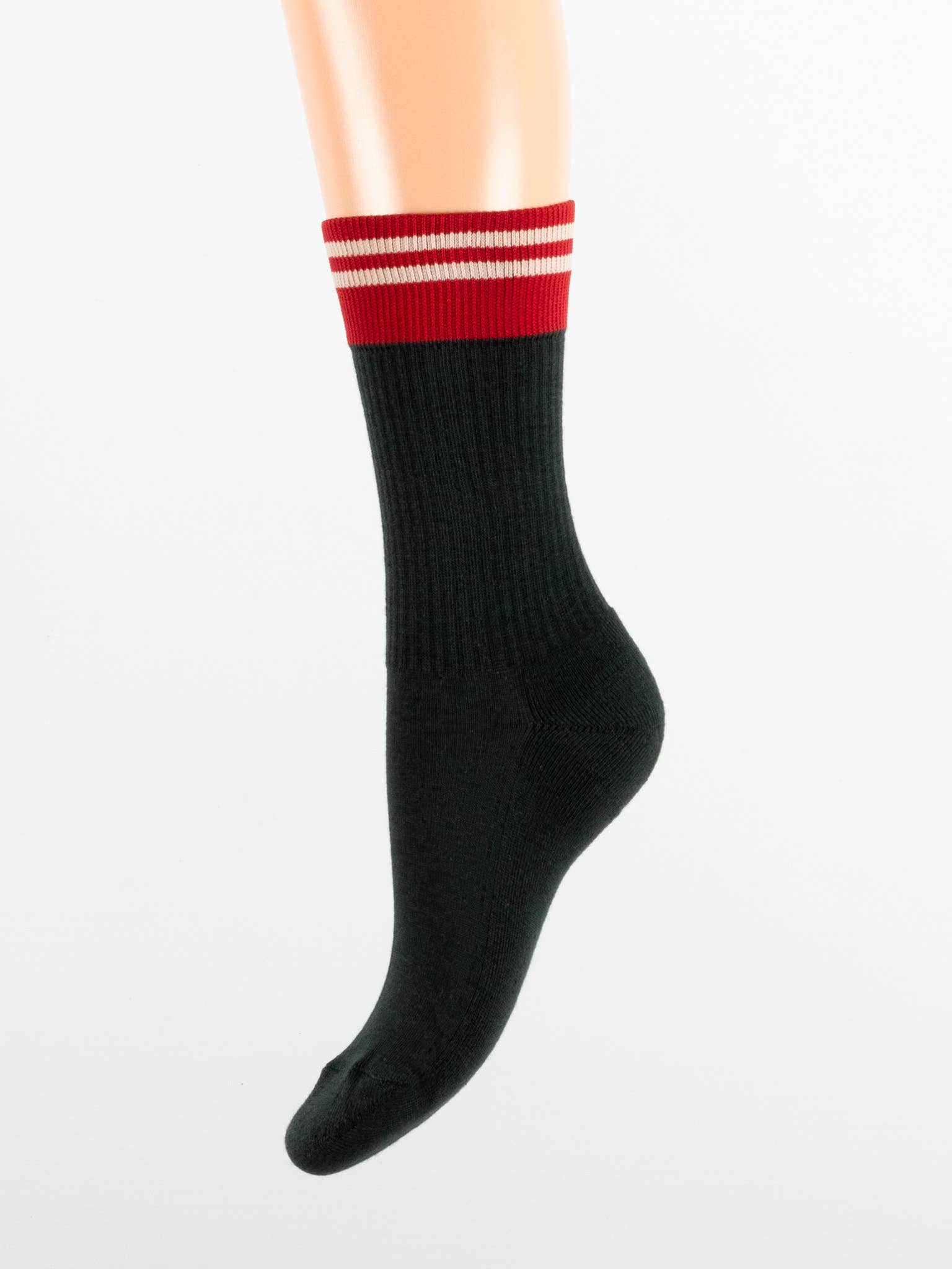 Calze Yemega – Großhandel Socken – Damen – Damen-Socken mit geripptem und gestreiftem Bund3