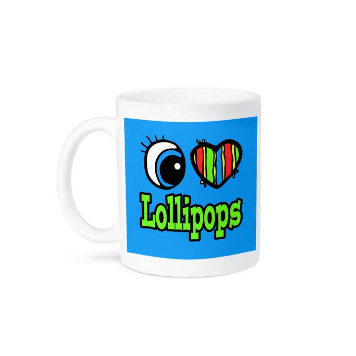 3dRose – wholesale Coffee mug – 3dRose, Bright Eye Heart I Love Lollipops, Mug8