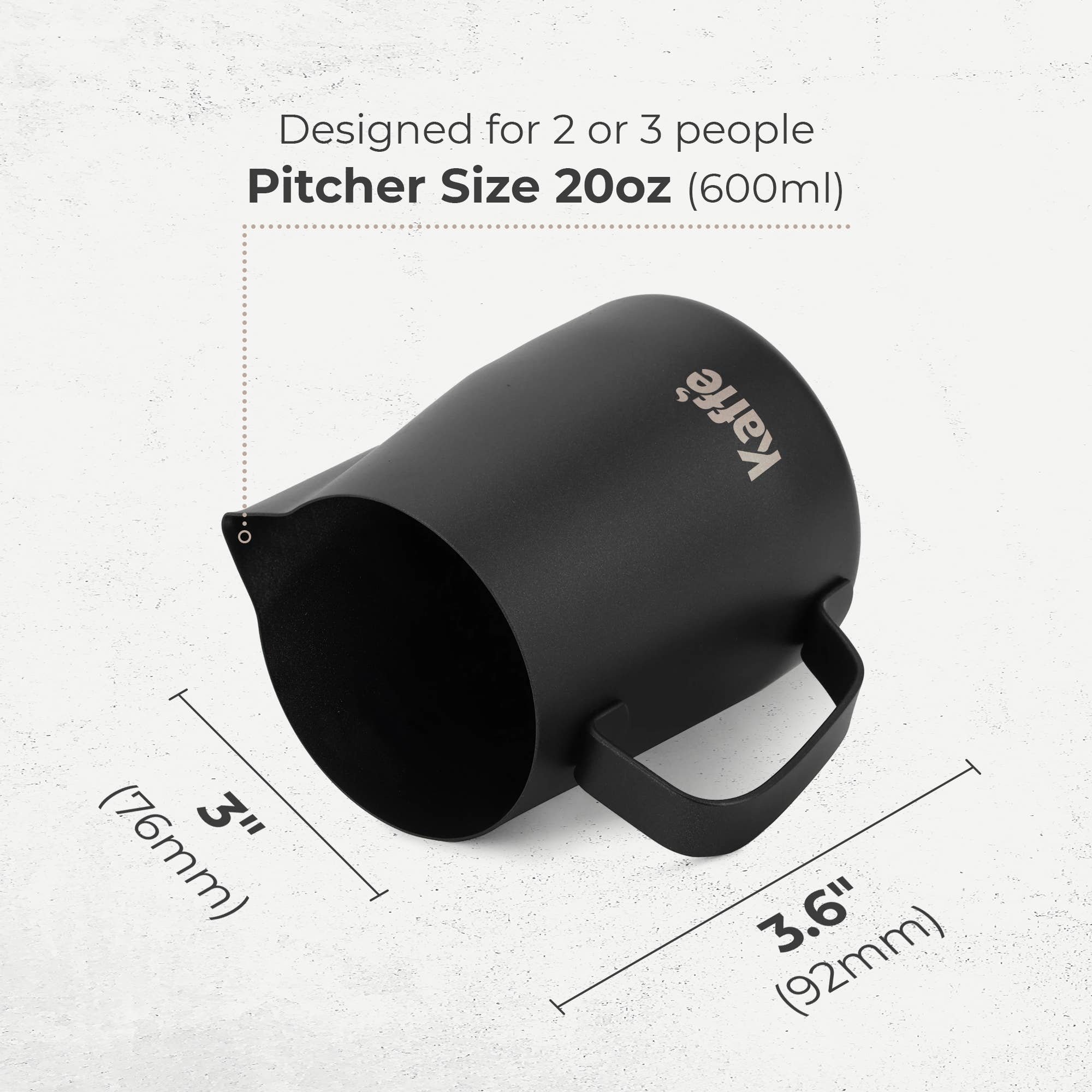 Kaffe – Großhandel Krug – Kaffe Milchschaumkrug aus Edelstahl, 20 Unzen2