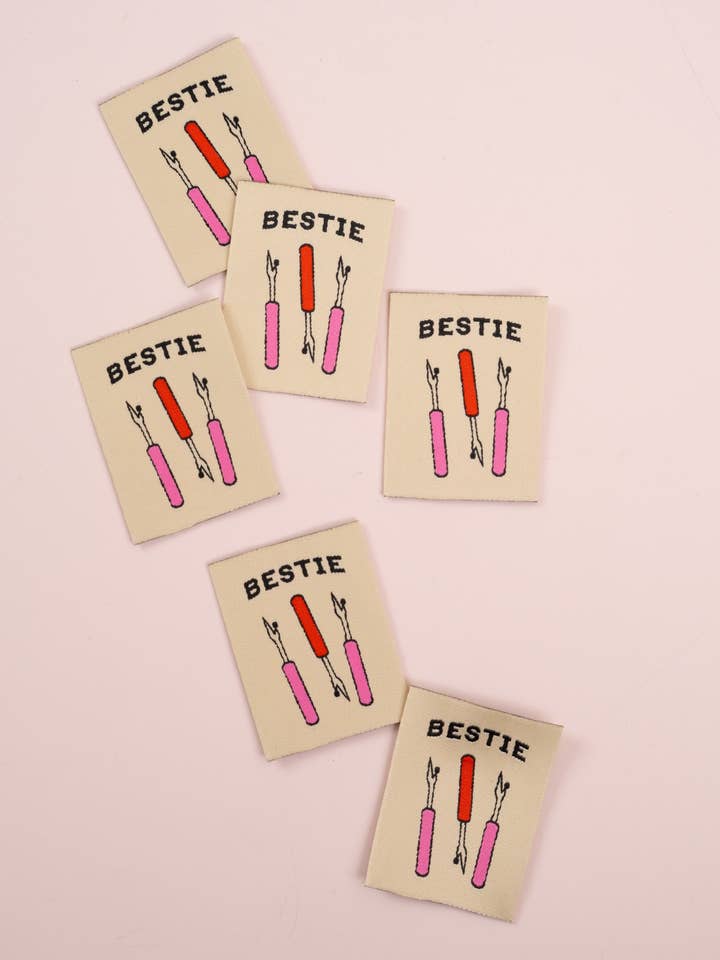 Bestie Seam Ripper Large Garment Labels for wholesale by Matchy Matchy Sewing Club