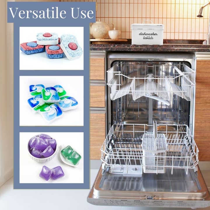 Kurated Korner - Wholesale Kitchen Storage/Organizer - AuldHome Design Enamelware Dishwasher Pod Holder7