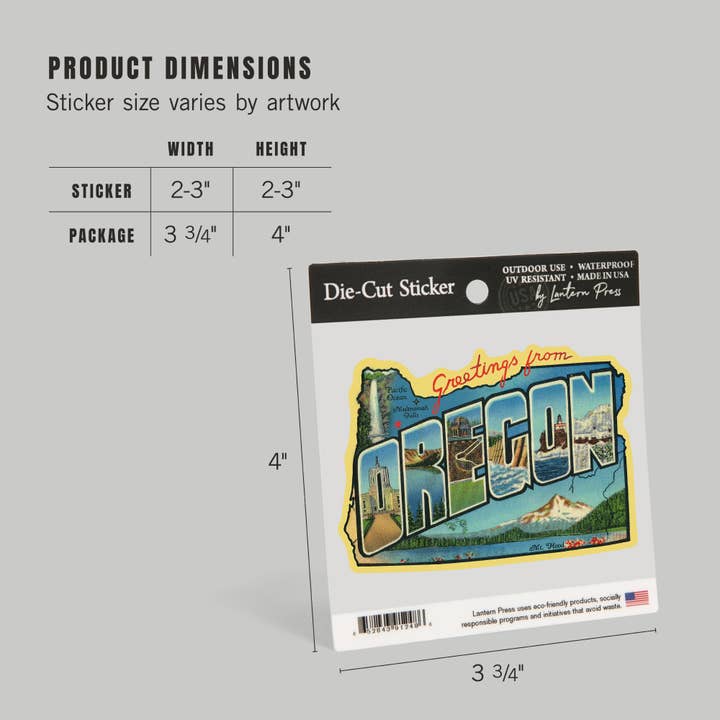 Lantern Press - Wholesale Sticker - Vinyl Sticker Oregon, Greetings4