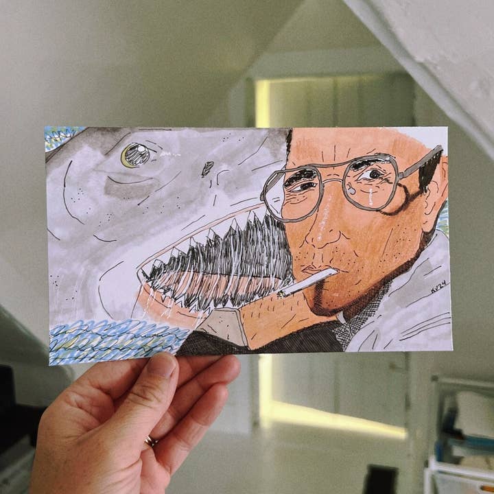 We're Gonna Need a Bigger Boat Original Drawing for wholesale by Kristen Vaughn