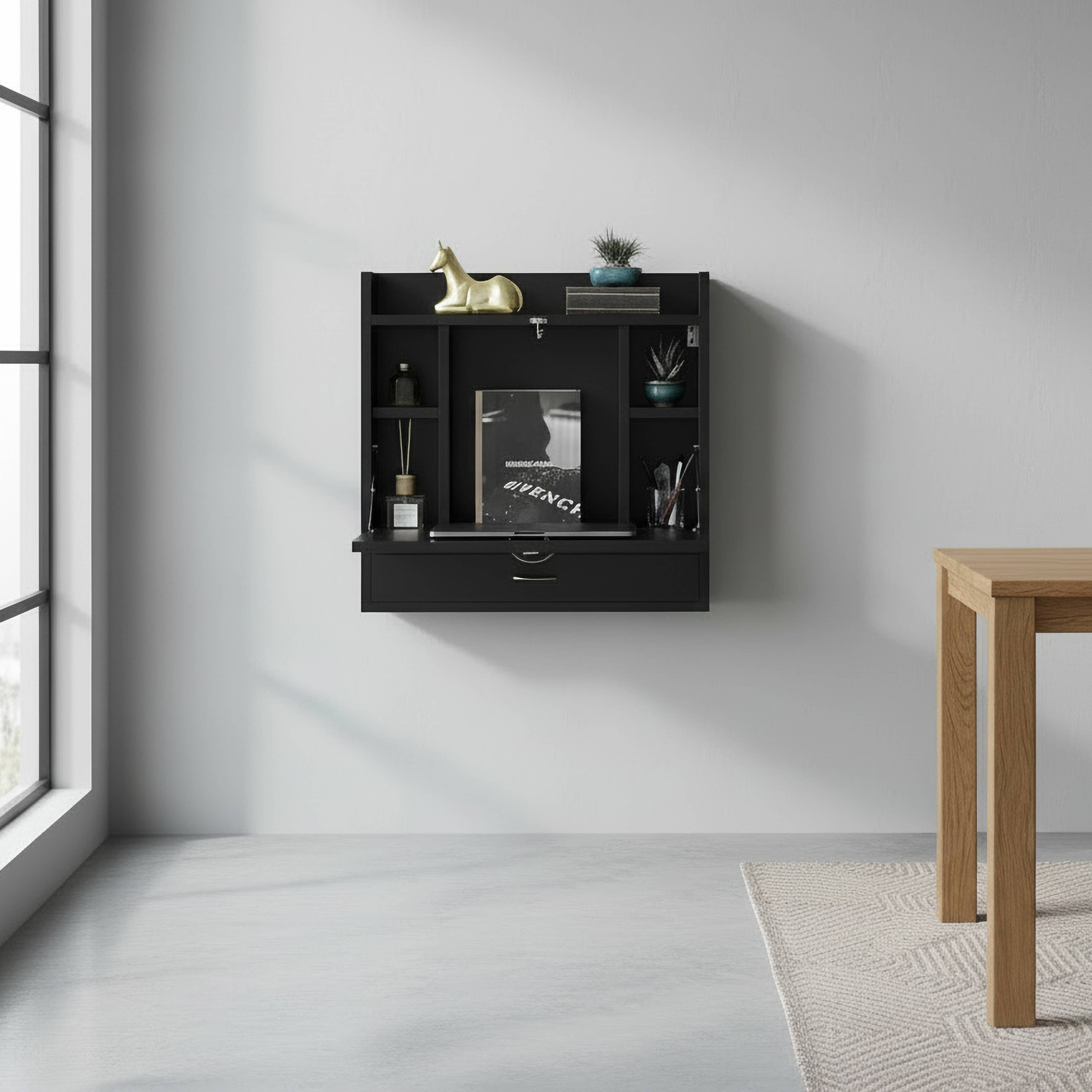 Quickway Imports - Wholesale Desk Organizer - Wall Mount Folding Laptop Writing Computer Storage Desk8