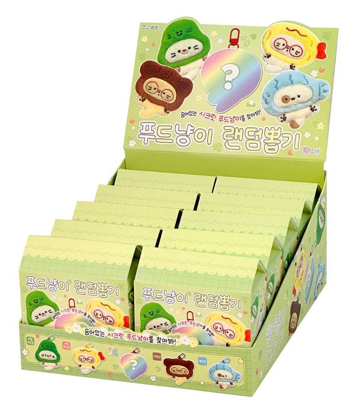 K-Wonderland - Vendita all'ingrosso Portachiavi - Donna - Portachiavi Peluche Gatto Foodnyang Food Blind Box1