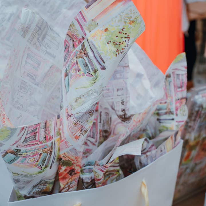 Mouchoir « Doors of NOLA » - 5 feuilles par unité pour la vente par Lyla Clayre Studio