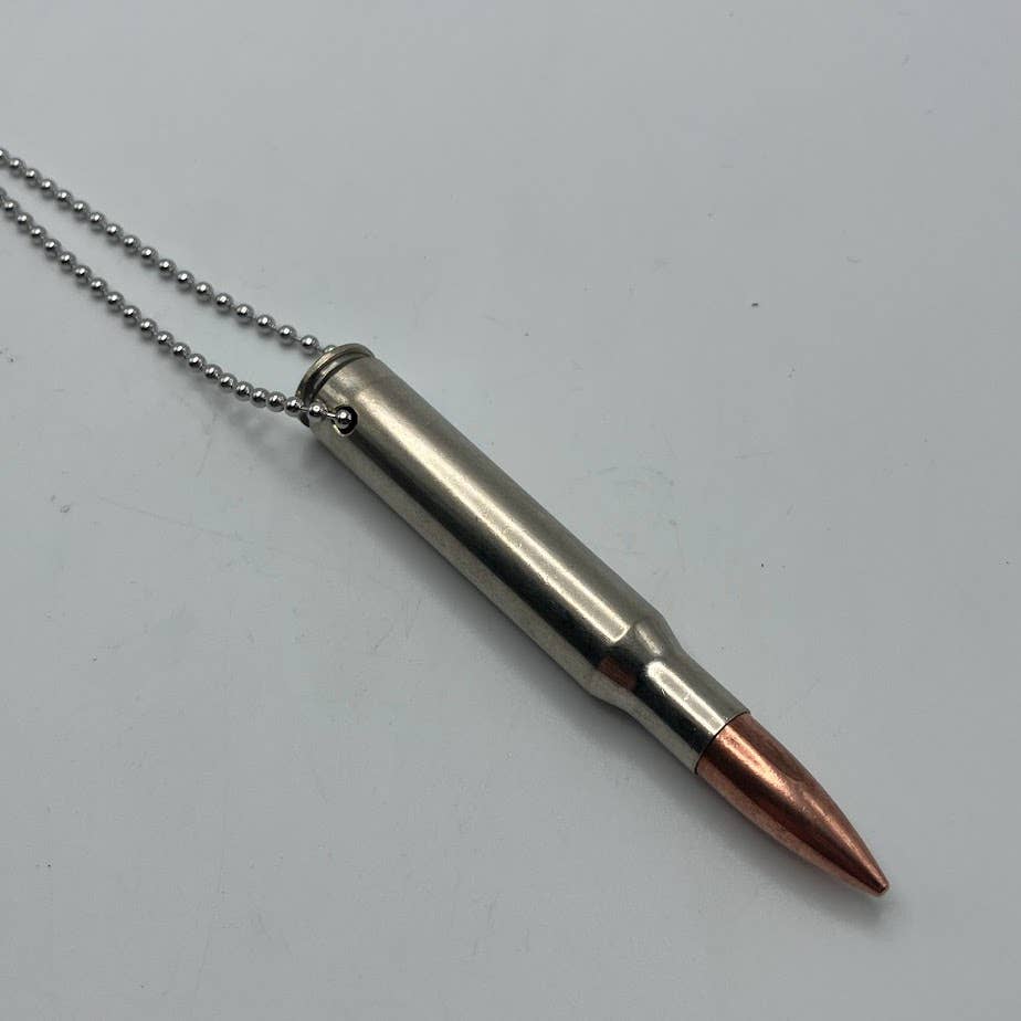 Vermont Cut Coins & 2nd Shot Round - Wholesale Pendant/Charm Necklace - Bullet Necklace - Many Calibers - .223 .45 9mm .40 10mm14