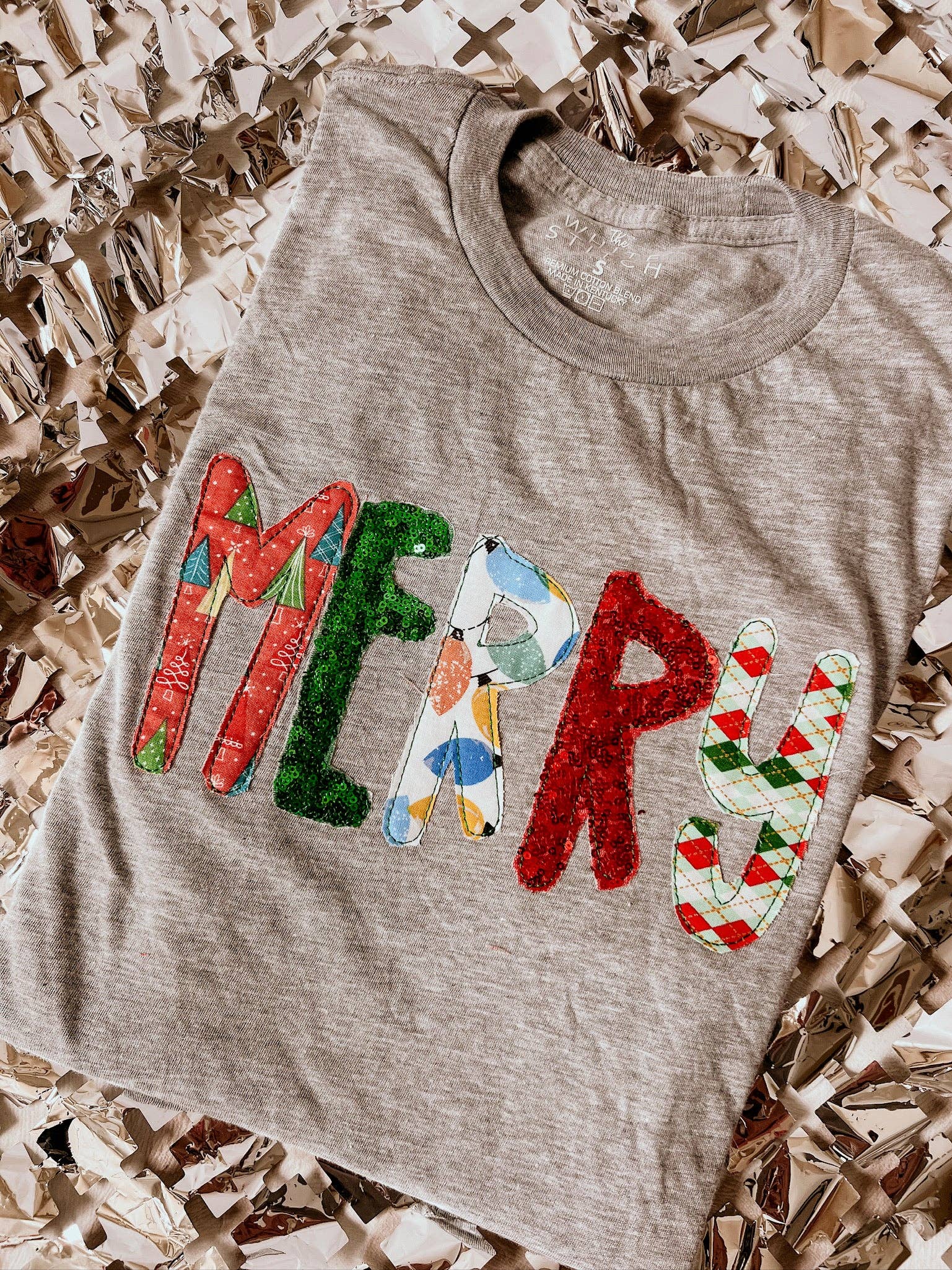 The White Stitch - Wholesale T-shirt (Zonder tekening) - Dames - Merry Hodgepodge Bright | Handgemaakt0