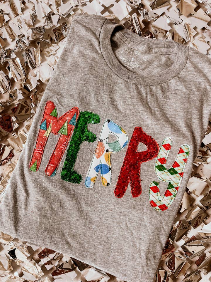 Merry Hodgepodge Bright | Handmade for wholesale by The White Stitch