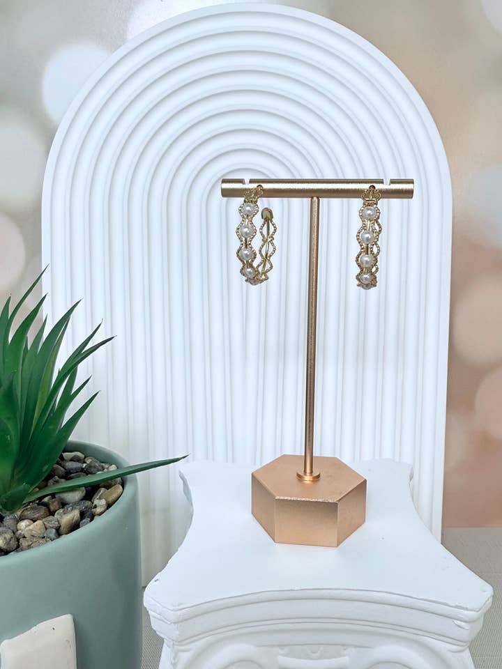 Ornate Pearl Hoop for wholesale by NEM Designs