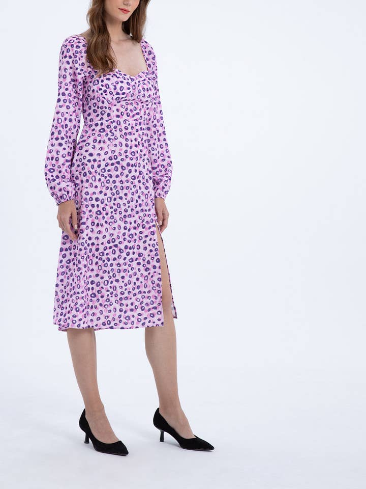 URBAN REVIVO Kleid mit Leopardenmuster für den Großhandel von UrbanRevivo