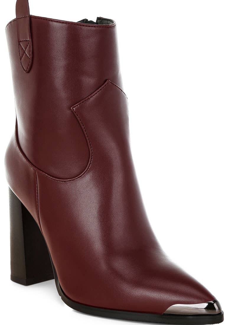 Rag Company - Wholesale Booties - Women's - Hatter Pointed Toe Faux Leather Boots1